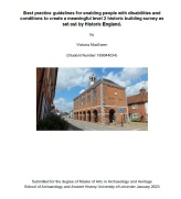 Best Practice Guidance to enable people with disabilities to undertake a level 2 historic building survey 2023